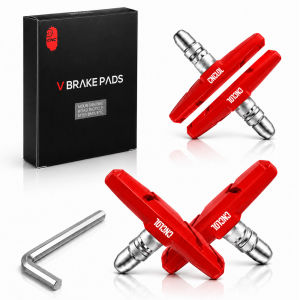 CNCLOL 70mm V Brake Pads 2 Pairs Universal Bicycle Brake Blocks for MTB Mountain Bike Cruiser with Hex Nuts Shims