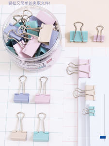 Deli High Aesthetic Pure Color Long Tail Clip Mixed Color Swallow Tail Clip Phoenix Tail Clip Ticket Clip Large Small Office Supplies Paper Mixed 50mm Fixed Stainless Steel