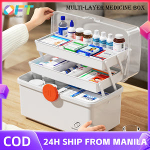 Portable First Aid Kit: Medicine Box Organizer & 3-Tier Compartments