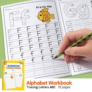 Kids Letter Tracing Workbook with A-Z Practice - Alphabet tracing book with Cute cat Writing Workbook for Toddlers & Preschoole