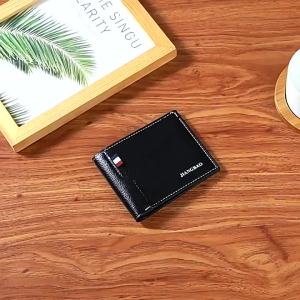 Mens Wallets Slim Short Bifold Multi Card Holder Purse Soft Leather Business Money Clip Large Capacity Male Youth Thin Wallet