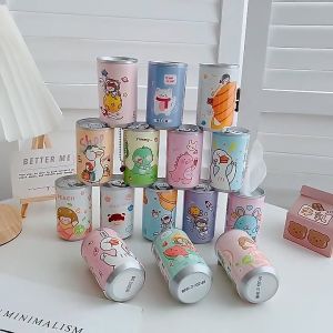 SK-C792 Tissue Basah Kaleng Mini Korea Karakter Lucu Isi 30 Lembar Sekali Pakai Portable ada Rantai