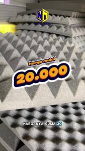 Busa Peredam Suara Pyramid - Peredam Suara Tebal 6 cm & 5 cm ukuran 50x50 cm busa hitam royal
