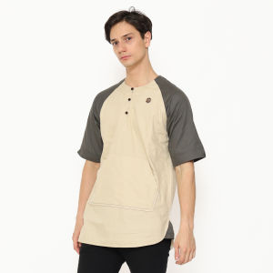 kurta reglan short sleeve / gamis Pakistan pria lengan pendek terlaris / kemeja Koko untuk anak muda bisa formal dan kasual baju muslim hijau sage