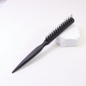 JIUDUOLAN | Pig Bristle Narrow Teeth Comb for Volume and Fluffing 3 Rows Small Pointed Tail