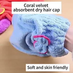 Quick Dry Microfibre Hair Towel Bowknot Wrap Cap Designer Shower Bonnets For Women Bath Accessories
