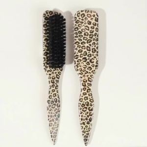 Boar Bristle Slick Back Hair Brush for Sleek Ponytail Bun & Smoothing Baby Hairs Flyaways Edge Control - Backcombing & Teasing