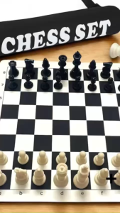 Full Set Cờ Vua - Chess Set Size Đại 95mm Kèm Thảm chơi Hậu Phong Và Túi đựng cờ.