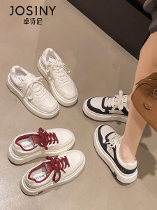 Josiny | Chunky Heel White Sneakers Women Fall New 2026
