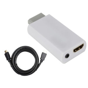 WII to HDMI-compatible Converter with 3.5mm Audio Video Cable Full HD 720P/1080P Wii2HD Adaptor for PC HDTV Monitor Display