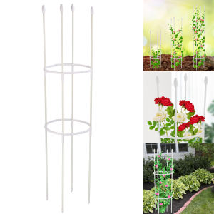 MeiBoAll ชุดโครงไม้เลื้อยสําหรับปีนเขาต้นไม้พร้อมขาตั้งยึดติดกับดอกกุหลาบวางซ้อนกันได้ผัก Clematis สีขาวทนทานเพียงพอสําหรับสวนพลาสติก Trelli