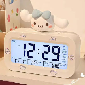 Modern Style Smart Alarm Clock with Music Birthday Gift Children Girls Special Use Large Ear Dog Electronic Table Clock