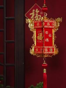 2026 New Year Lantern Spring Festival Decoration Creative Chinese Hexagonal Palace Lantern housewarming new home balcony door outdoor decoration