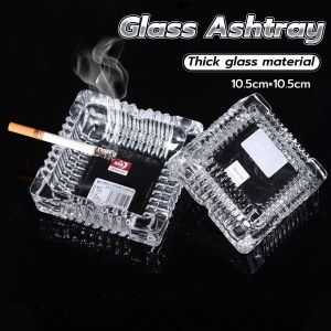 MaxPlus Creative Glass Ashtray Square/Round Personality Crystal Ashtray Household