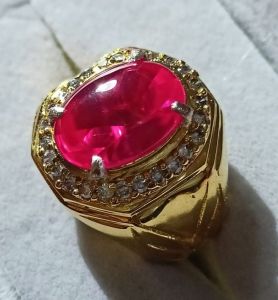 CINCIN BATU RUBY MERAH SIAM ROSE CUNTTING BANGKOK MEWAH