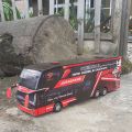 Edisi Terbatas !!! Miniatur Bus PO.JURAGAN 99 SUPER DOUBLE DECKER Terbaru Panjang 50cm. 
