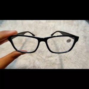 Kacamata Baca Plus +1.00 sampai +3.00 Bentuk Kotak Full Bingkai Warna Hitam Glossy Lensa Bening Frame Ringan Kokoh Cocok Untuk PRIA WANITA