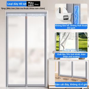 SHULIAN | Rèm Cửa Trong Suốt Dày Chống Gió