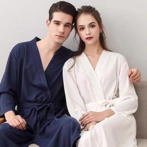 PAMPAS | Long Sleeve Water Absorbent Quick-Dry Bathrobe Fall Winter Honeycomb
