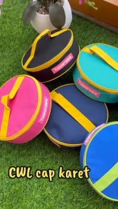 Tas Bekal CWL Polos Cap Karet Zipper Bunga Es // Tas Bulat