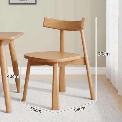 MU FENG ZHI NAN | Retro Style Solid Wood Dressing Stool