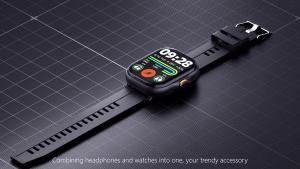 Smartwatch with Built-in TWS Earbuds | 2.01-inch Display Call/SMS Notifications Multiple Sports Modes Pedometer