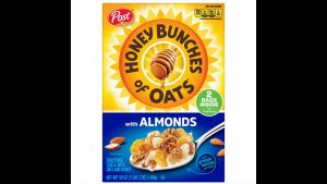 Hạt ngũ cốc Yến Mạch Mật Ong với Hạnh Nhân Post HONEY BUNCHES of OATS with ALMONDS 1.41 kg của Mỹ có tách lẻ