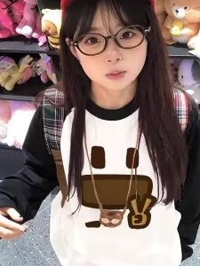 เสื้อยืดแขนยาว 100 บริสุทธิ์ ผ้าฝ้าย ผู้หญิง สีดำ และ สีขาว ตัดต่อ โอเวอร์ไซส์ ไหล่แบบแพทช์เวิร์ค สไตล์ลำลอง หลวม ทรงพอดีตัว เสื้อท่อนบน