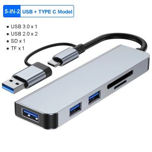Kebidumei | 8-in-2 USB 3.0 Hubs TYPE-C HUB USB C Docking Station 5Gbps High Speed Transmission OTG Adapter Type C to USB 3.0 Hub For Laptop