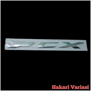 Emblem 3D timbul logo motor tulisan PCX 150 CHROME KROM SILVER MENGKILAP sepasang kanan kiri lengkap dengan perekat aksesoris kendaraan Motorcycle