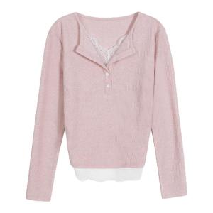 Áo Ngắn Ôm Body Cổ Polo Viền Ren