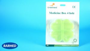 Hộp đựng thuốc ngày Sáng Trưa Chiều Tối bông hoa nhỏ Greetmed - Màu xanh