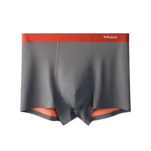 miiow | MiiOW Modal Mens Underwear Double-Sided Zero Sensation Antibacterial Seamless High Waist Boxer Shorts Comfortable Breathable