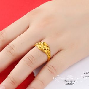 Simulated Gold Wedding Ring Long-lasting Plated Gold