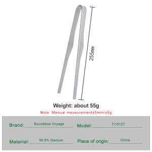 Pure Titanium BBQ Clamp Outdoor Camping Portable Lightweight Barbecue Clamp Easy to Carry Picnic Dining Clamp Tea Clamp