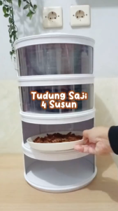 Food Cover Layer Penutup Makanan Tudung Saji Tutup Sayur Susun 4 Tingkat