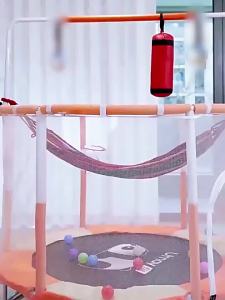 ZSVIP | Children Indoor Bouncy Bed With Safety Net and Slide