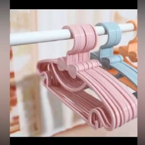 ( 10 PCS ) Household Kids Trendy Clothes Hanger Drying Rack Suspension Hook Laundry Hanger Childrens Hanger Kids Hanger Baby Clothes Storage Hanger