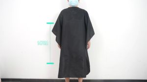 Professional Hair Barbers Cape Salon Barber Cover The Whole Body Waterproof Black 147cm*110cm YGL-G18889