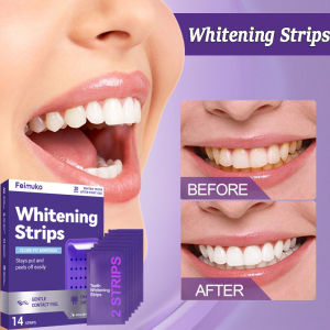 EELHOE | Purple Teeth Whitning Strips Oral Hygiene Mint Fresh Breath Brighten Tooth Bleaching Lasting Oral Care Tooth Brightening Patches