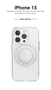 Cao thẩm mỹ 360 độ ẩn Chân quay MagSafe sạc vỏ điện thoại thích hợp cho iPhone 15 Pro Max/iPhone 15 Pro/iPhone 15/iPhone 14 Pro Max/iPhone 14 Pro/iPhone 14 Plus/iPhone 15 plus/iPhone 13 Pro Max/mờ trong suốt