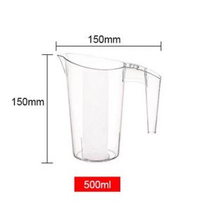 WESTTUNE 3PCS Acrylic Plastic Measuring Cup Food-Grade Transparent Multi-functionalwith Handle Multipurpose for Home Kitchen Lab