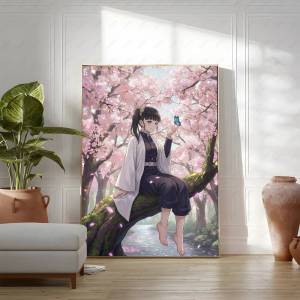 Bandai | Demon Slayer Inosuke Quái Thú Thở Anime Poster HD Canvas Nghệ Thuật Treo Tường Phong Cách Hiện Đại Trang Trí Nhà Chống Thấm Nước In Quà Tặng