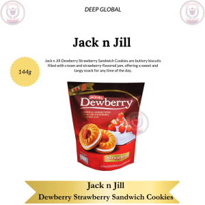 Jack n Jill Dewberry Strawberry Sandwich Cookies 144g