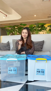 KHUSUS GOSEND/GRAB NOBU Smart Storage Box NB 55 Clear Container