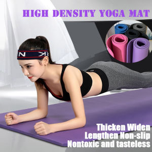 【READY STOCK】Fitness Yoga Mat 10mm Thicken Widen Lengthen Non-slip Soft High Density Indoor Workout Mats Baby Crawling Mat 高密度健身瑜伽垫
