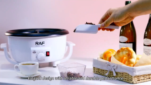 Máy rang hạt cà phê và các loại hạt tự động thương hiệu Pháp cao cấp RAF R.15601 - Công suất 800W - Rang tối đa 250-350gr - Bảo Hành 12 Tháng