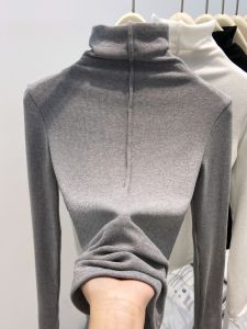LUOSHAO | High Collar Warm Fitted Long Sleeve Top