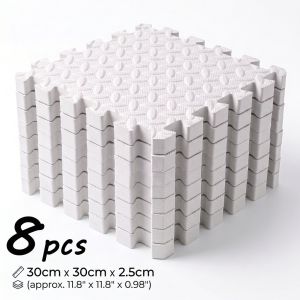 8Pcs 2.5cm Thick EVA Foam Puzzle Play Mat Baby Crawling Floor Mat Interlocking Non Slip Gym Exercise Mat for Kids Playroom Home