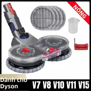 Bộ Phụ Kiện Máy Hút Bụi Dyson V15 V11 V10 V8 V7 - Bình Chứa Nước Tháo Rời Khóa Công Tắc Cốc Đong & 6 Miếng Lau Nhà Đi Kèm
